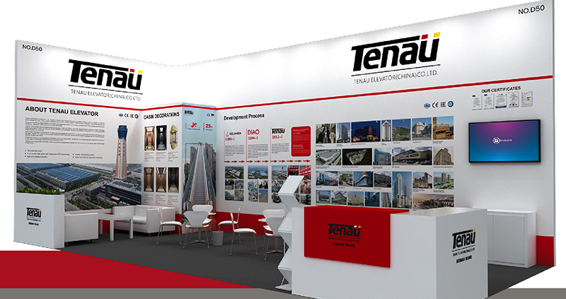 TENAU ELEVATOR (KINA) CO.,LTD. kommer att delta i den internationella hissutställningen som hålls i Riyadh, Saudiarabien från 28 till 30 oktober. Vårt monternummer är D50. Välkomna alla att besöka!